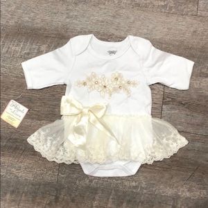 Angels in Lace long sleeve Onesie with tutu
